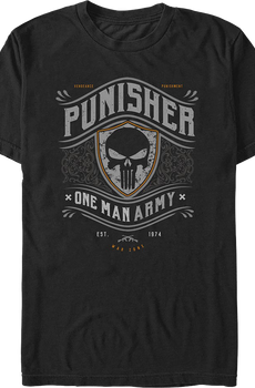 Punisher One Man Army Shield Marvel Comics T-Shirt