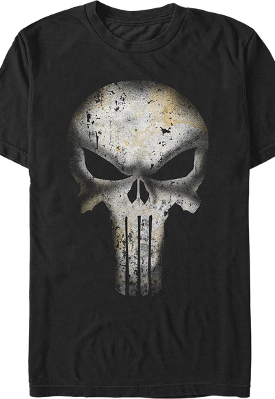 Punisher Rusted Skull Logo Marvel Comics T-Shirt