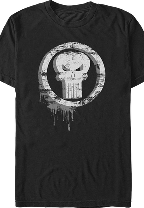 Punisher Skull Graffiti Marvel Comics T-Shirt