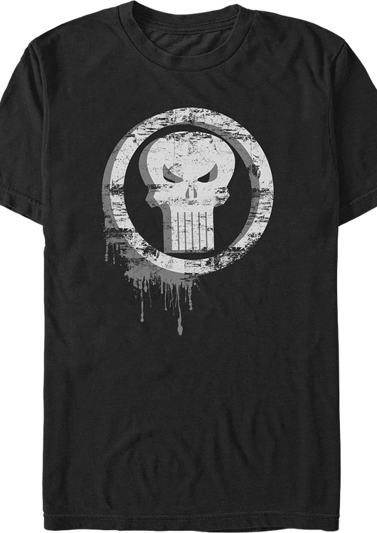 Punisher Skull Graffiti Marvel Comics T-Shirt - main product image