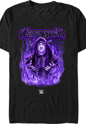 Purple Flames Undertaker T-Shirt