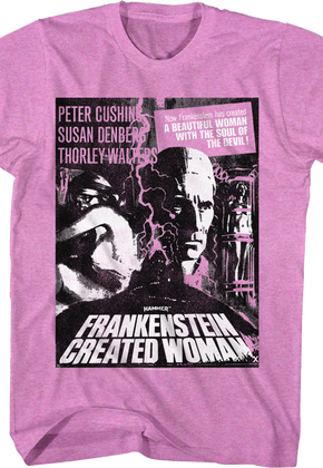 Purple Frankenstein Created Woman Hammer Films T-Shirt