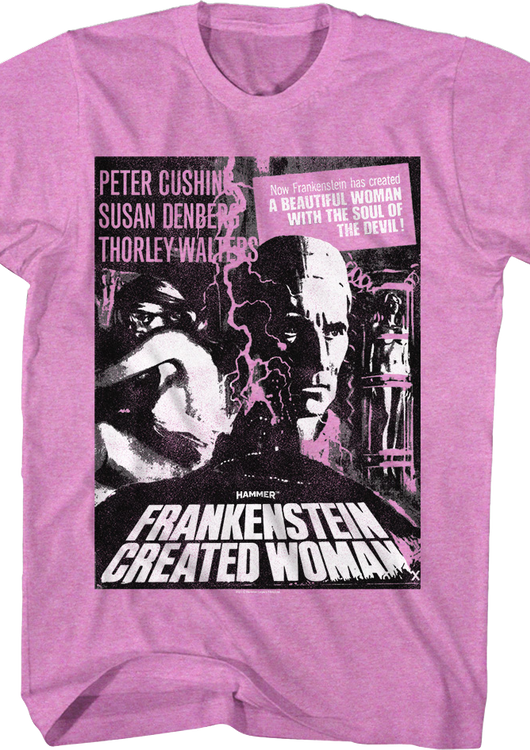 Purple Frankenstein Created Woman Hammer Films T-Shirt - main product image
