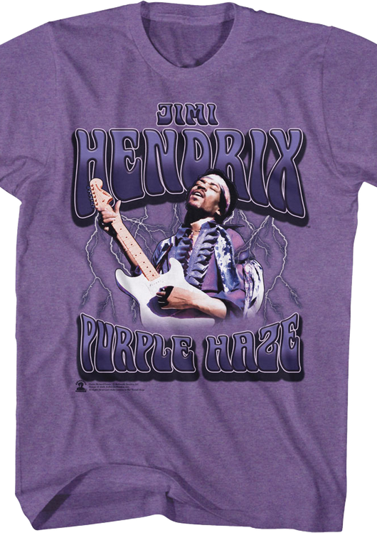 Purple Haze Lightning Jimi Hendrix T-Shirt - main product image