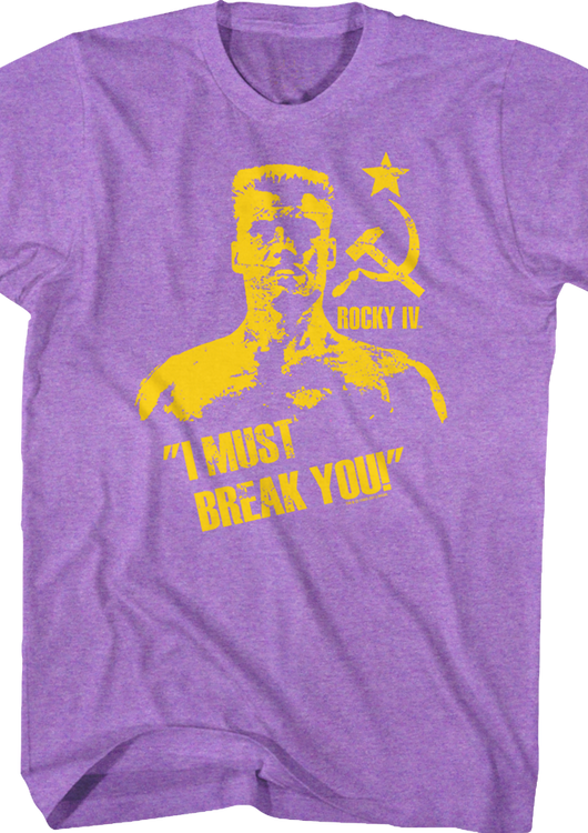 Purple Heather Ivan Drago Rocky T-Shirt - main product image