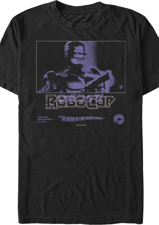 Purple Photo Robocop T-Shirt - main product image