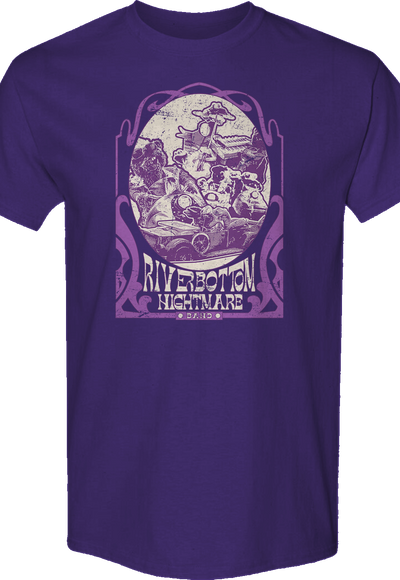 Purple Riverbottom Nightmare Band Emmet Otter T-Shirt