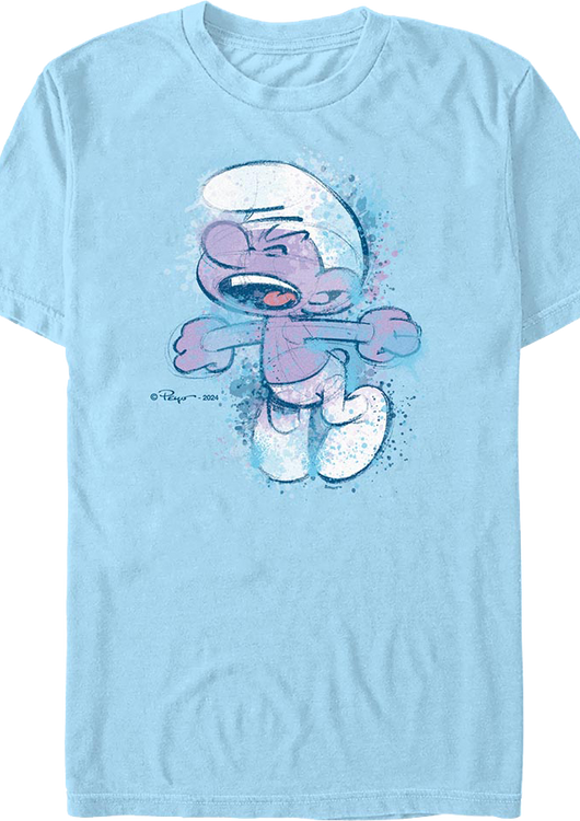 Paint Splatter Purple Smurf T-Shirt - main product image