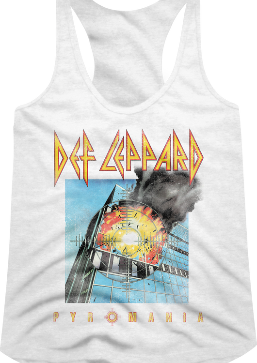 Ladies Pyromania Def Leppard Racerback Tank Top - main product image