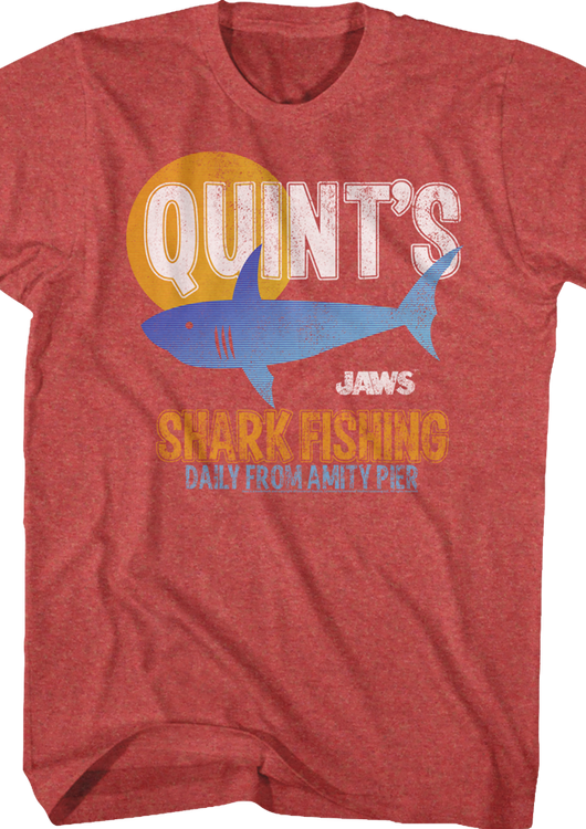 Quint's Shark Fishing Daily From Amity Pier Jaws T-Shirt - main product image