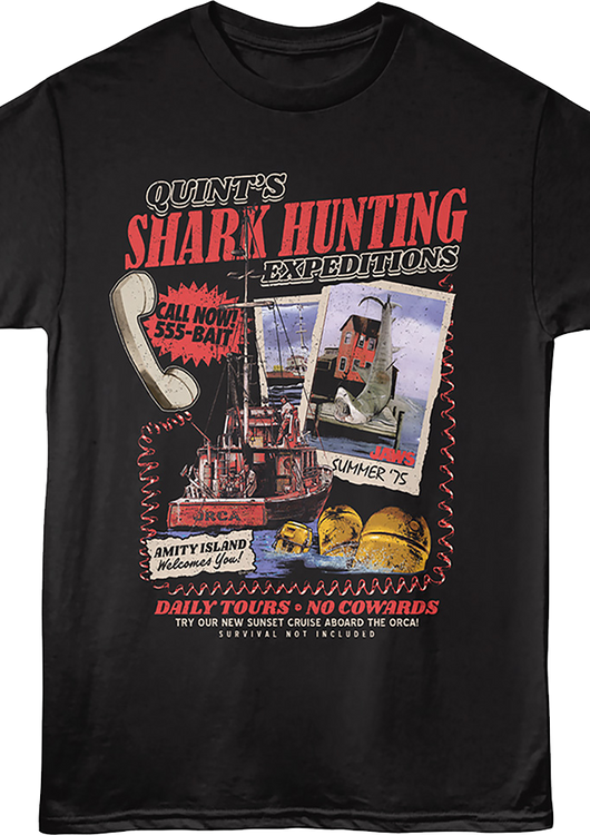 Quint's Shark Hunting Expeditions Jaws T-Shirt - main product image