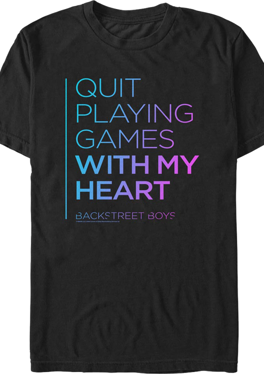 Quit Playing Games With My Heart Backstreet Boys T-Shirt - main product image