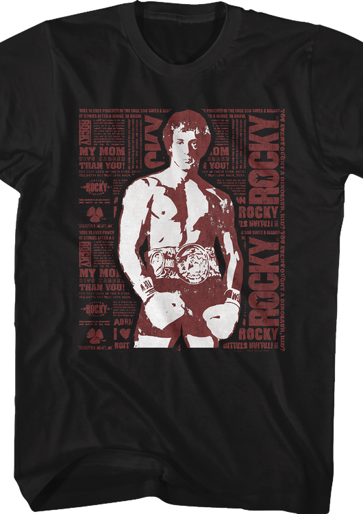 Quote Collage Rocky T-Shirt - main product image