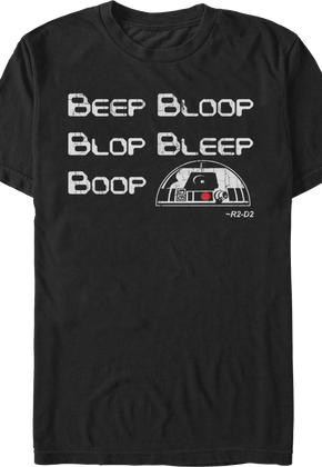 R2-D2 Beep Bloop Blop Bleep Boop Star Wars T-Shirt