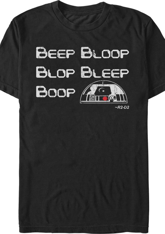 R2-D2 Beep Bloop Blop Bleep Boop Star Wars T-Shirt - main product image