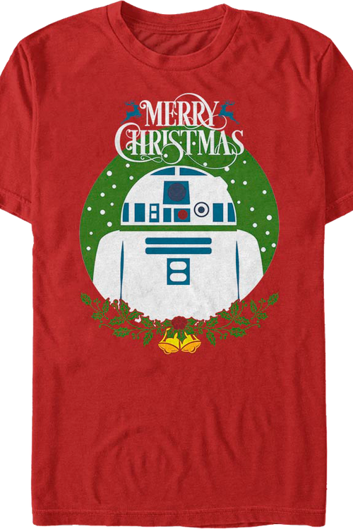 R2-D2 Merry Christmas Star Wars T-Shirt - main product image
