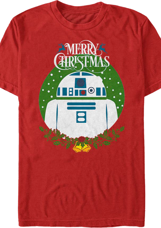 R2-D2 Merry Christmas Star Wars T-Shirt - main product image