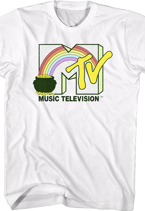 Rainbow And Pot Of Gold Logo MTV Shirt