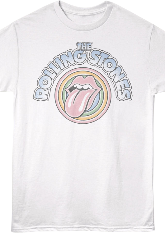 Rainbow Circles Rolling Stones T-Shirt - main product image