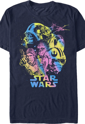 Rainbow Collage Star Wars T-Shirt