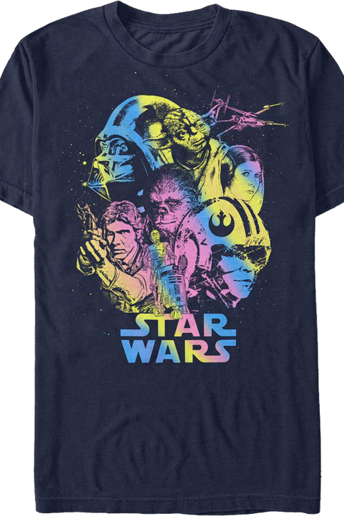 Rainbow Collage Star Wars T-Shirt - main product image