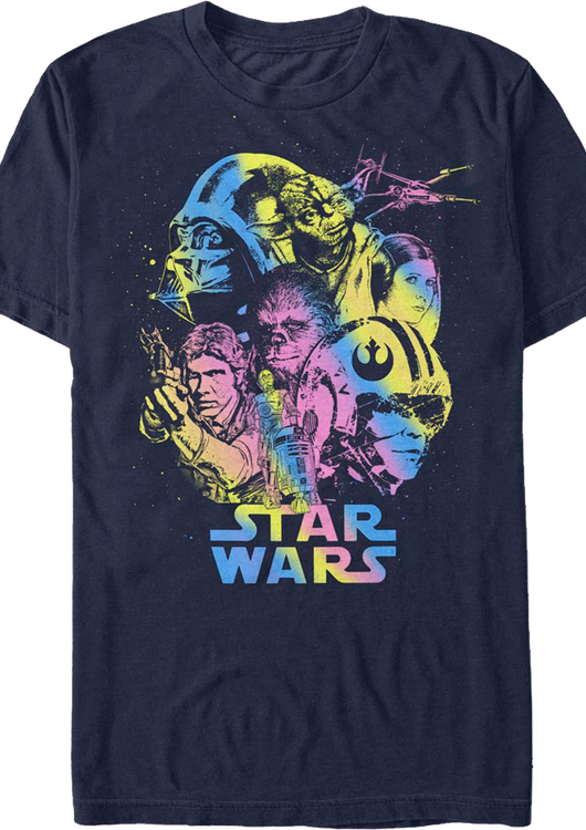 Rainbow Collage Star Wars T-Shirt - main product image