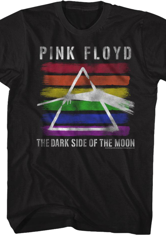 Rainbow Dark Side of the Moon Pink Floyd T-Shirt - main product image