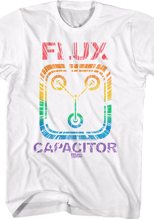 Rainbow Flux Capacitor Back To The Future T-Shirt - main product image