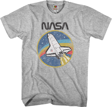 Reality Glitch NASA Logo Men's T-Shirt – Black, 100% Cotton, Space Graphic Tee