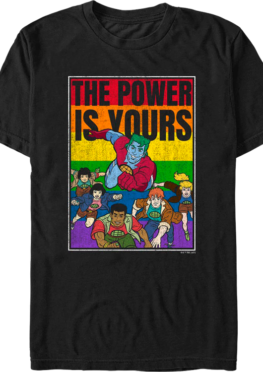 Rainbow Power Is Yours Captain Planet T-Shirt - main product image