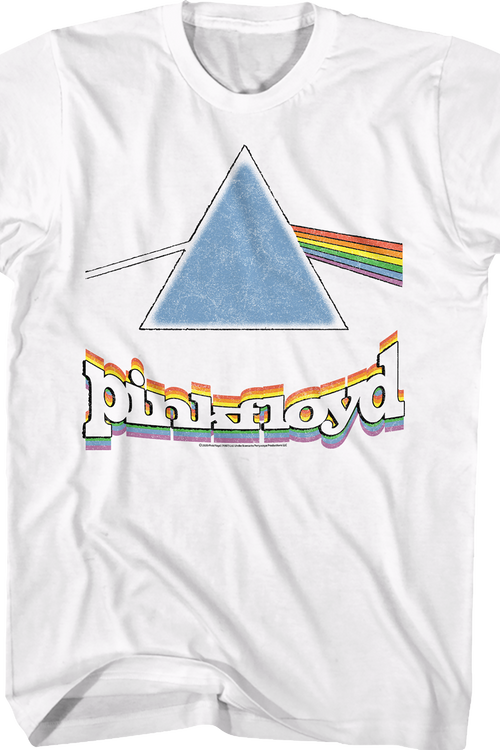 Rainbow Prism Dark Side of the Moon Pink Floyd T-Shirtmain product image