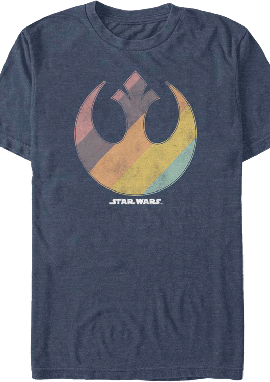 Rainbow Rebel Alliance Logo Star Wars T-Shirt - main product image