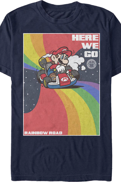 Rainbow Road Mario Kart T-Shirt - main product image
