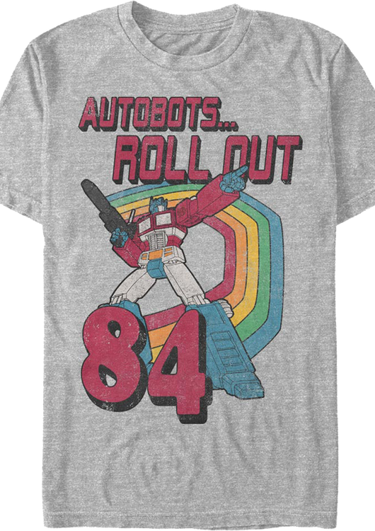 Rainbow Roll Out Transformers T-Shirt - main product image