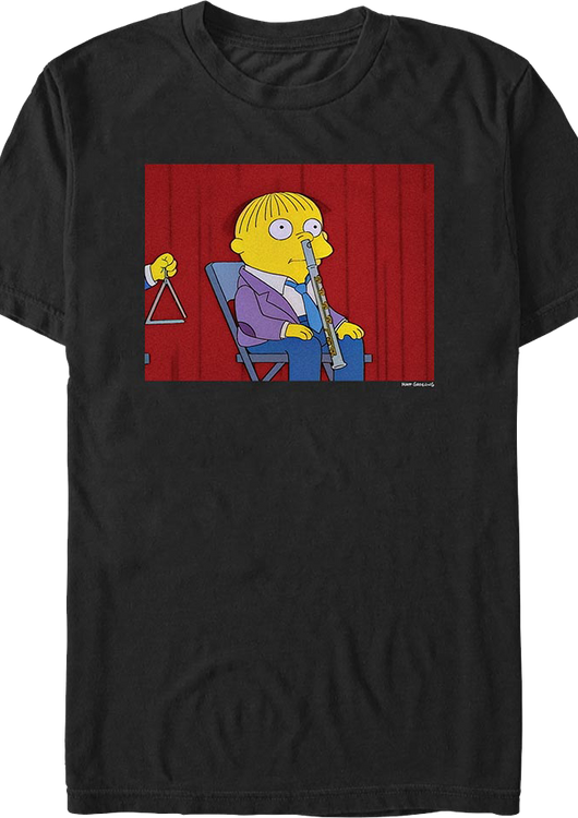 Ralph With A Flute Up His Nose Simpsons T-Shirt - main product image