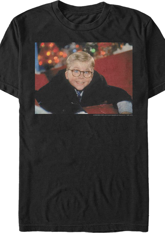 Ralphie Photo Christmas Story Black T-Shirt - main product image