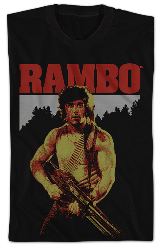 Rambo First Blood Shirt: 80s Movies Rambo T-shirt