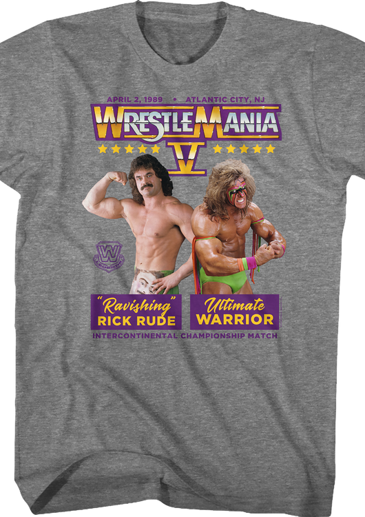 Ultimate Warrior vs Rick Rude WrestleMania T-Shirt - main product image