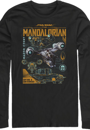 Razor Crest The Mandalorian Star Wars Long Sleeve Shirt