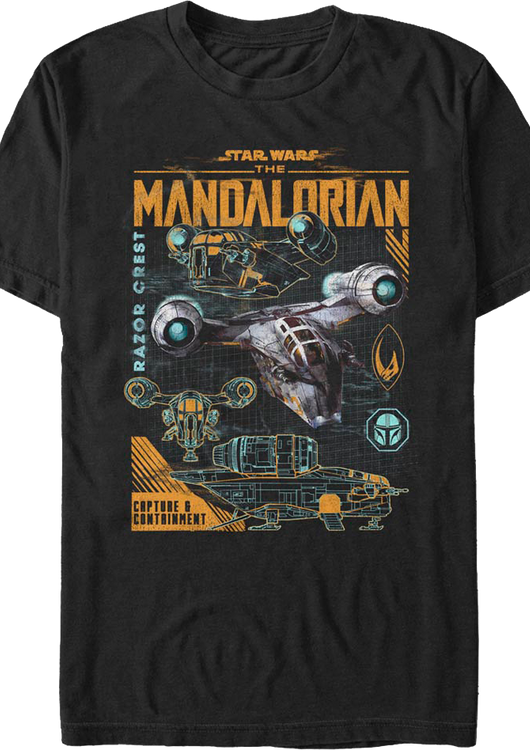 Razor Crest The Mandalorian Star Wars T-Shirt - main product image