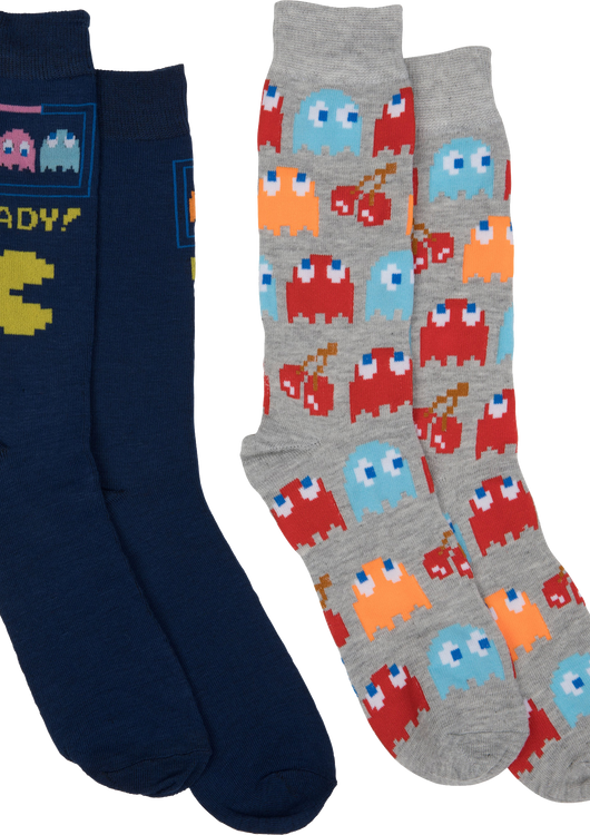 Ready For Action and All-Over Ghosts Pac-Man 2-Pack Socks - main product image