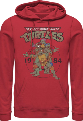 Red 1984 Teenage Mutant Ninja Turtles Hoodie