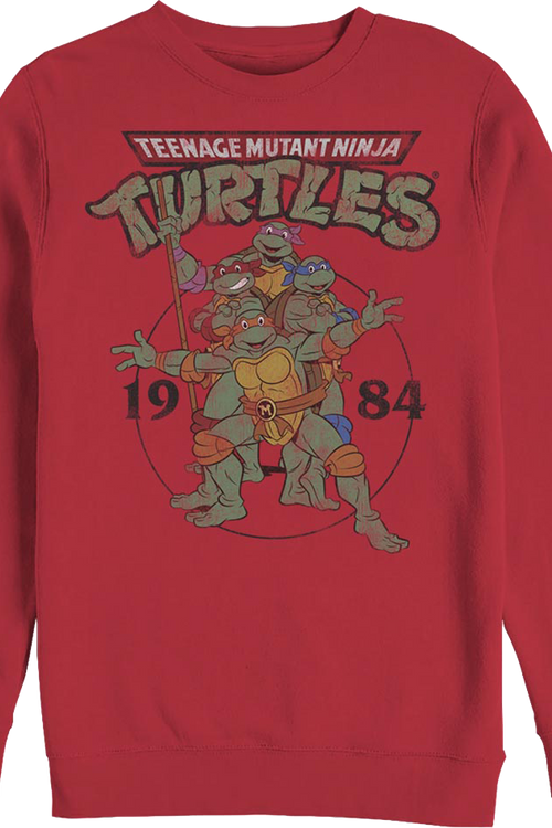 Red 1984 Teenage Mutant Ninja Turtles Sweatshirtmain product image