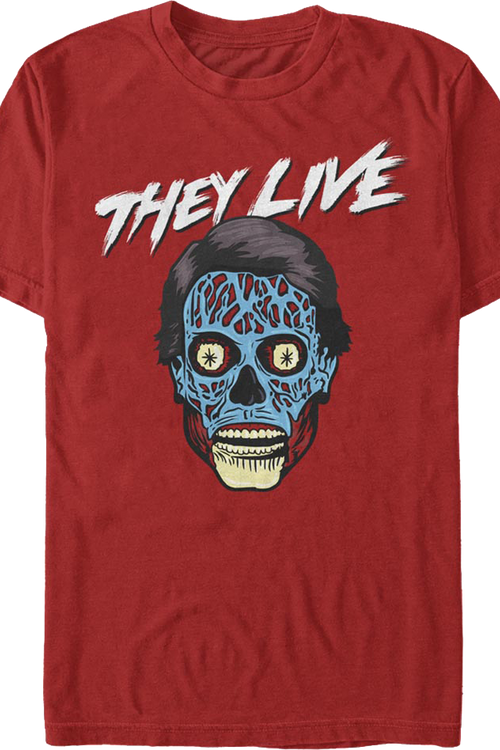 Red Alien They Live T-Shirt - main product image