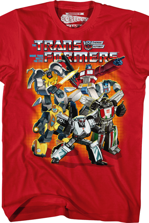 Red Autobots Collage Transformers T-Shirt - main product image