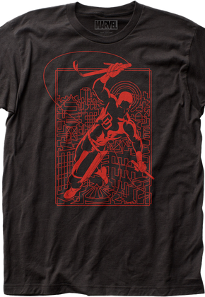 Red Outline Daredevil T-Shirt