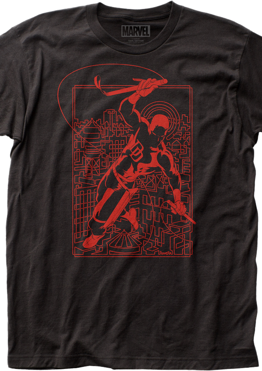 Red Outline Daredevil T-Shirt - main product image