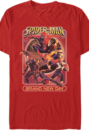 Red Poster Spider-Man:Brand New Day Shirt