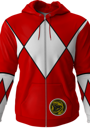 Red Ranger Mighty Morphin Power Rangers Costume Hoodie