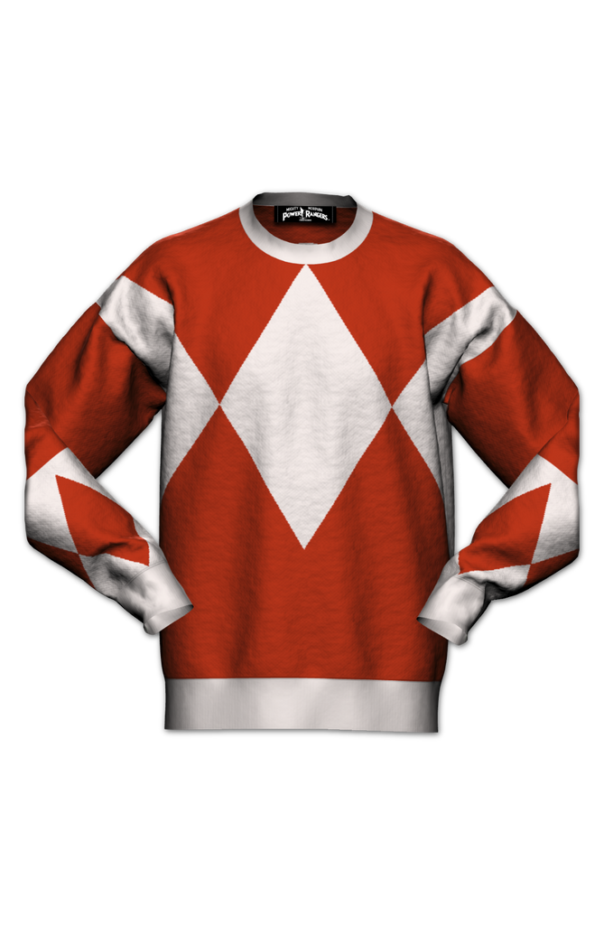Red Ranger Mighty Morphin Power Rangers Knitted Sweater